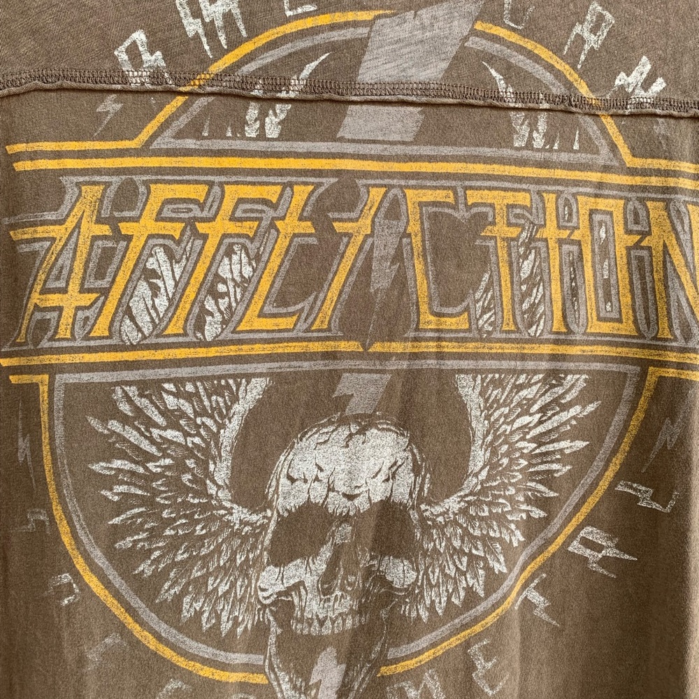 Y2K Vintage Affliction men's hooded T-shirt size XL. - Picture 9 of 10